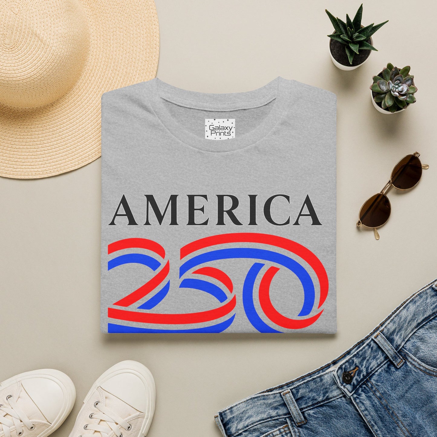 America 250 Celebration T-Shirt — Patriotic Red White Blue Anniversary Tee with 1776 - 2026 on back - Current Culture