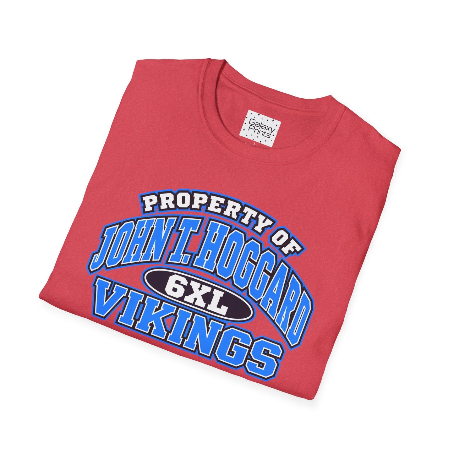 Property of JTH Vikings T‑Shirt 6XL — Viking in Power Circle back - Hoggard School Spirit Tee