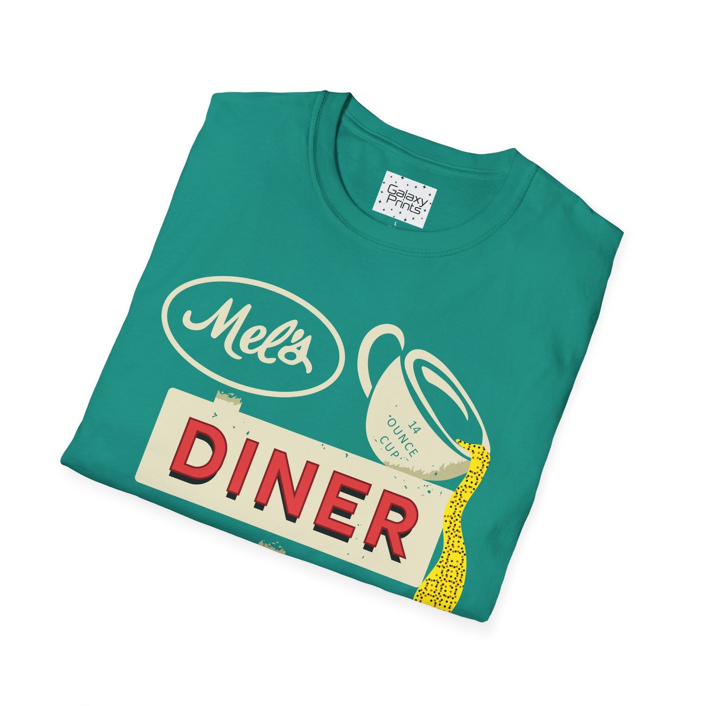 Unisex T-Shirt - POP Culture - 'Mel's Diner Phoenix, AX from the Sitcom Alice - Kiss my grits Mel'
