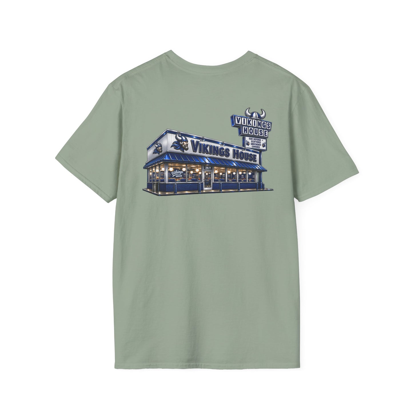 Vikings House - Getting Served — Hoggard School Spirit Tee - Scattered Smothered Covered