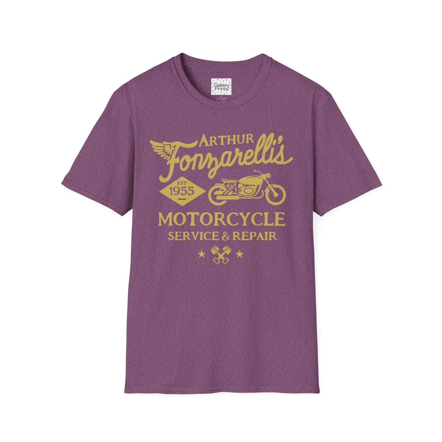 Unisex T-Shirt - POP Culture - 'Arthur Fonzarelli's Motorcycle Service & Repair Shop T-shirt from the Hit TV Show HAPPY DAYS - Fonzie - The Fonz'