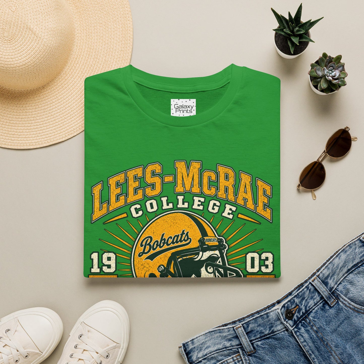 Lees-McRae College Bobcats Vintage Football T-Shirt — Retro 1903 Design