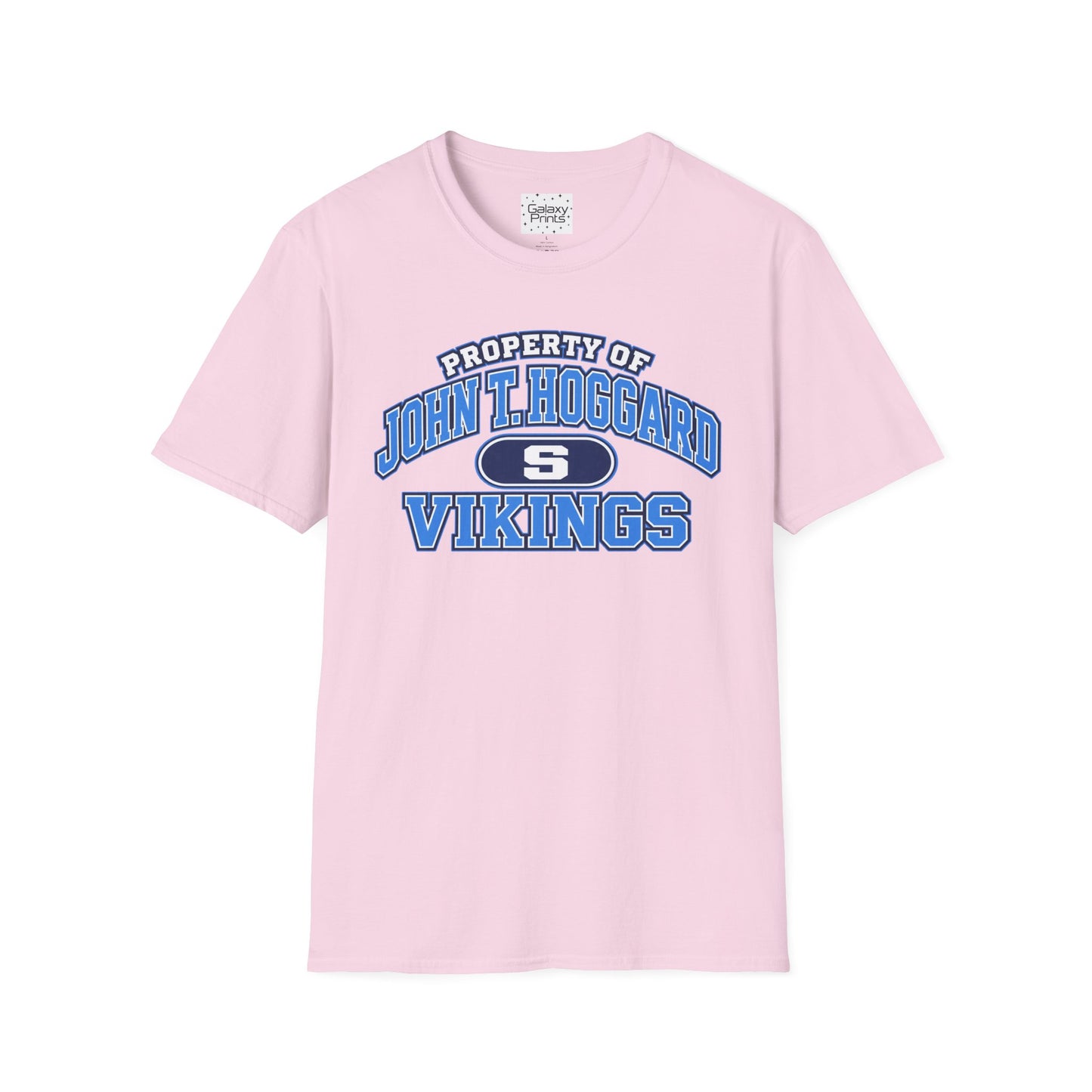 Property of JTH Vikings T‑Shirt S — Viking in Power Circle back - Hoggard School Spirit Tee