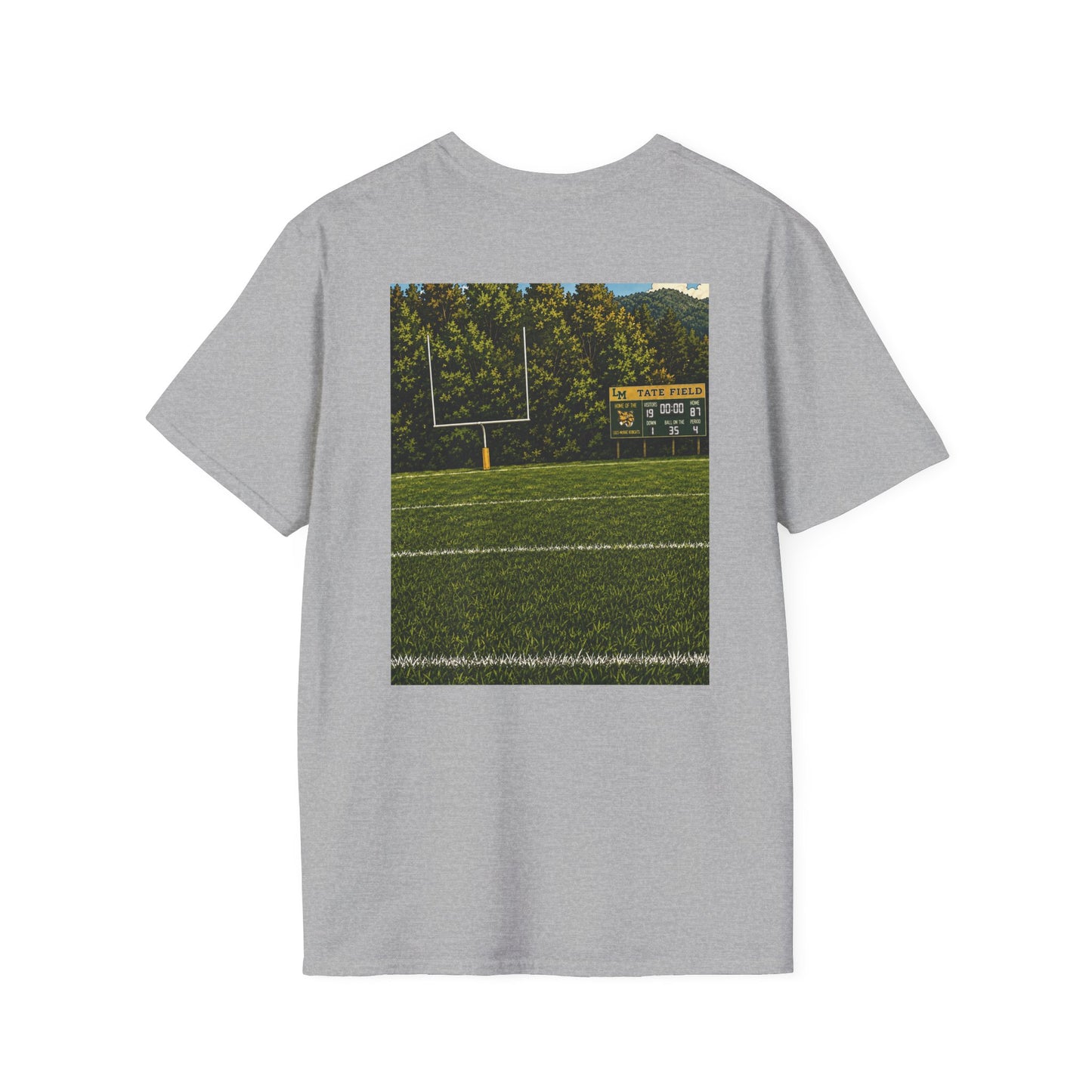 Tate Football Field Photo T-Shirt — Vintage LMC Football Graphic Tee