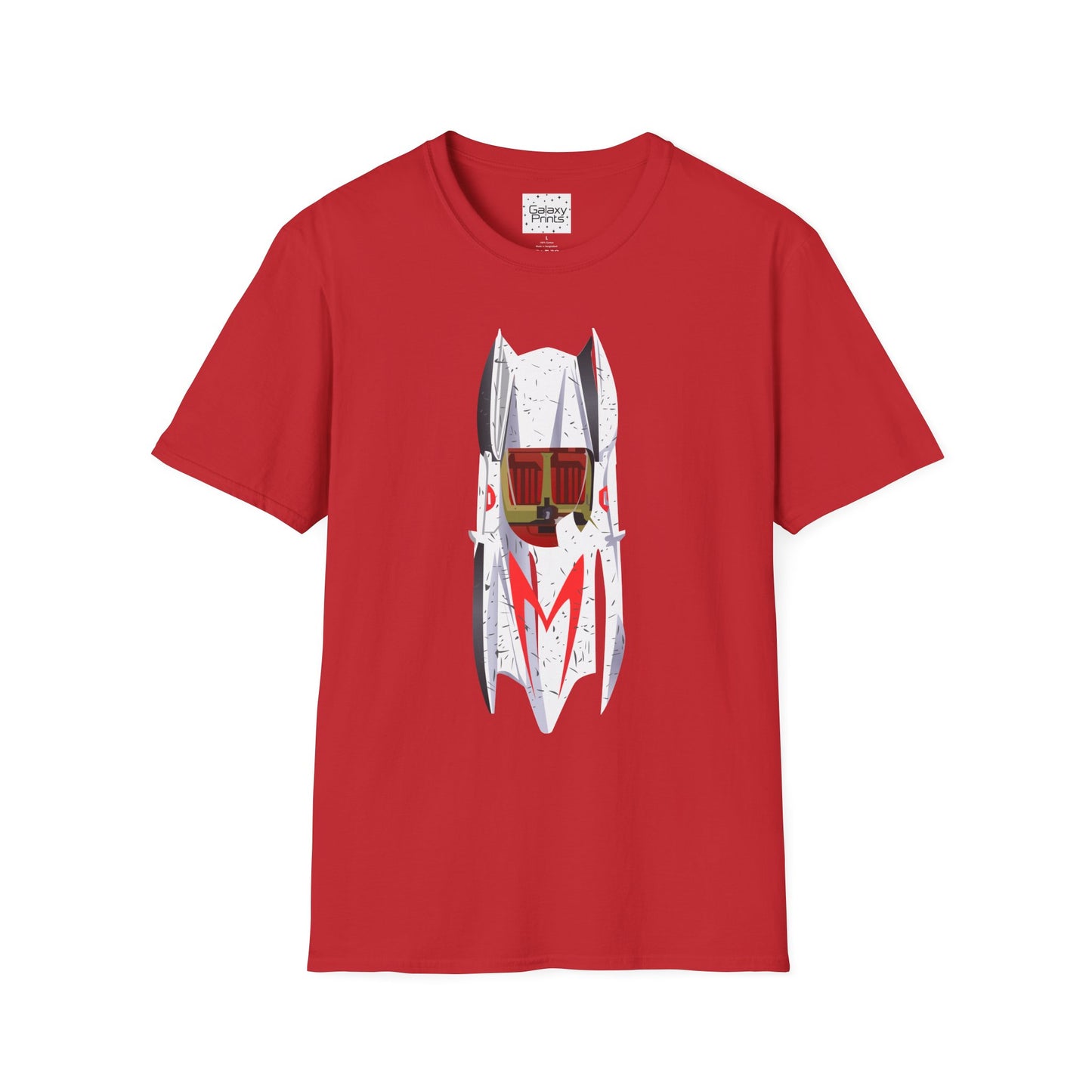 Unisex T-Shirt - POP Culture - 'The MACH 5 Sky view from the Cartoon SPEED RACER - Go Speed Racer, Go Speed Racer, Go Speed Racer, Goooo'