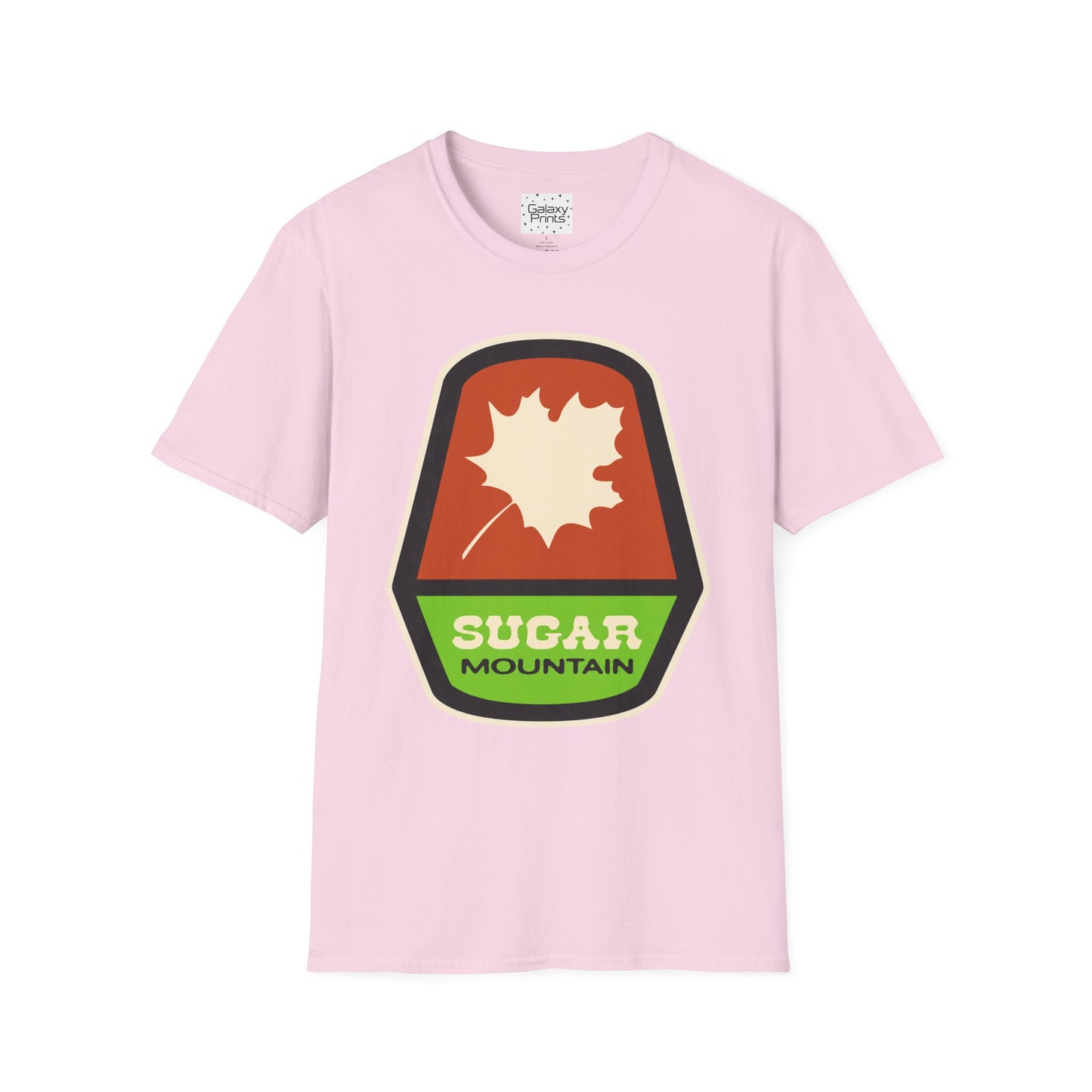 Sugar Mountain Ski Maple Leaf T-Shirt - Retro Throw Back to the 80's