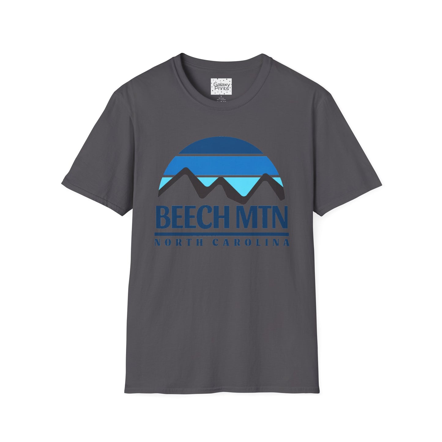 Beech Mtn North Carolina Graphic T-Shirt — Retro Tri Blue Moon Mountain Tee