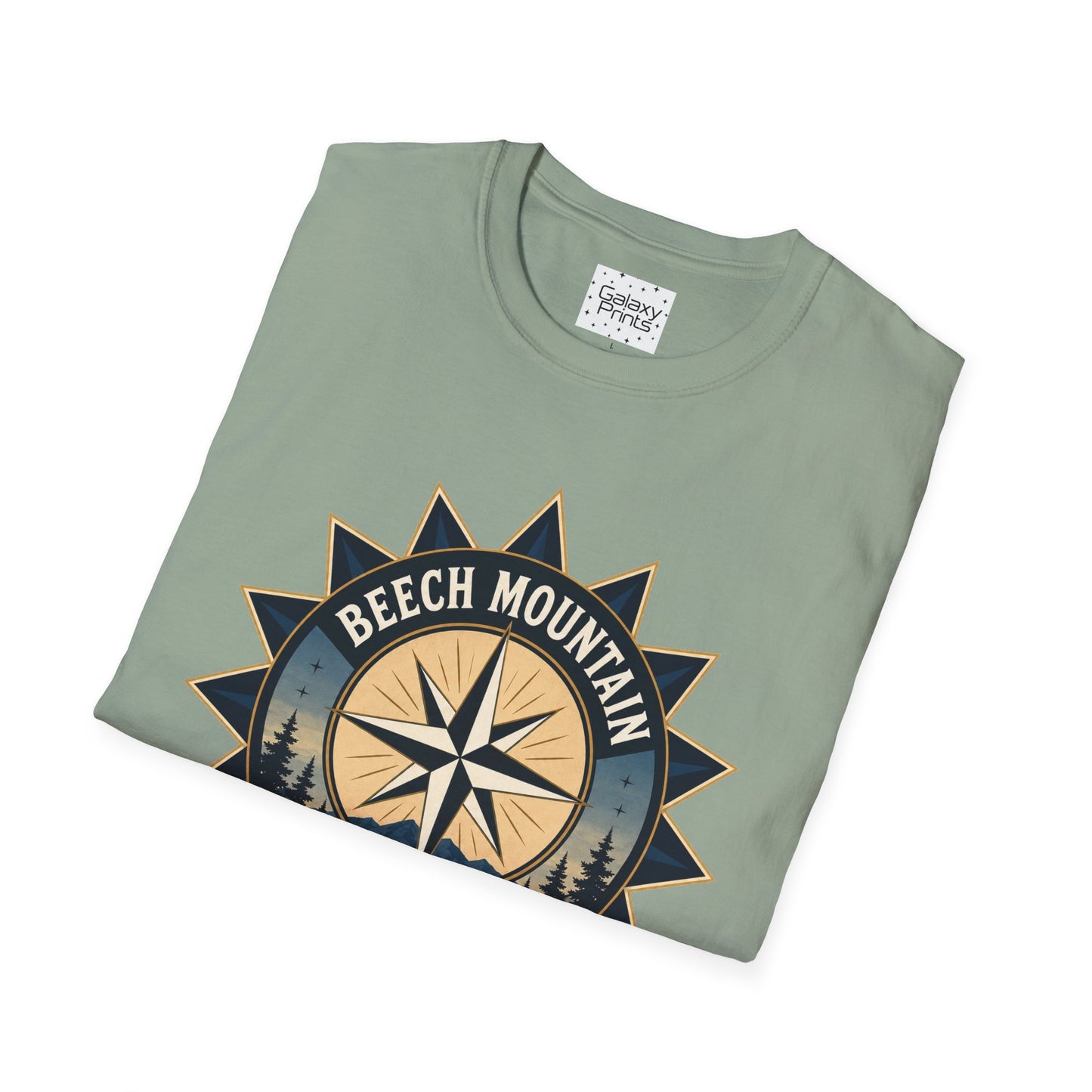 Beech Mountain Compass T-Shirt — Vintage NC 5506 ft Outdoor Tee