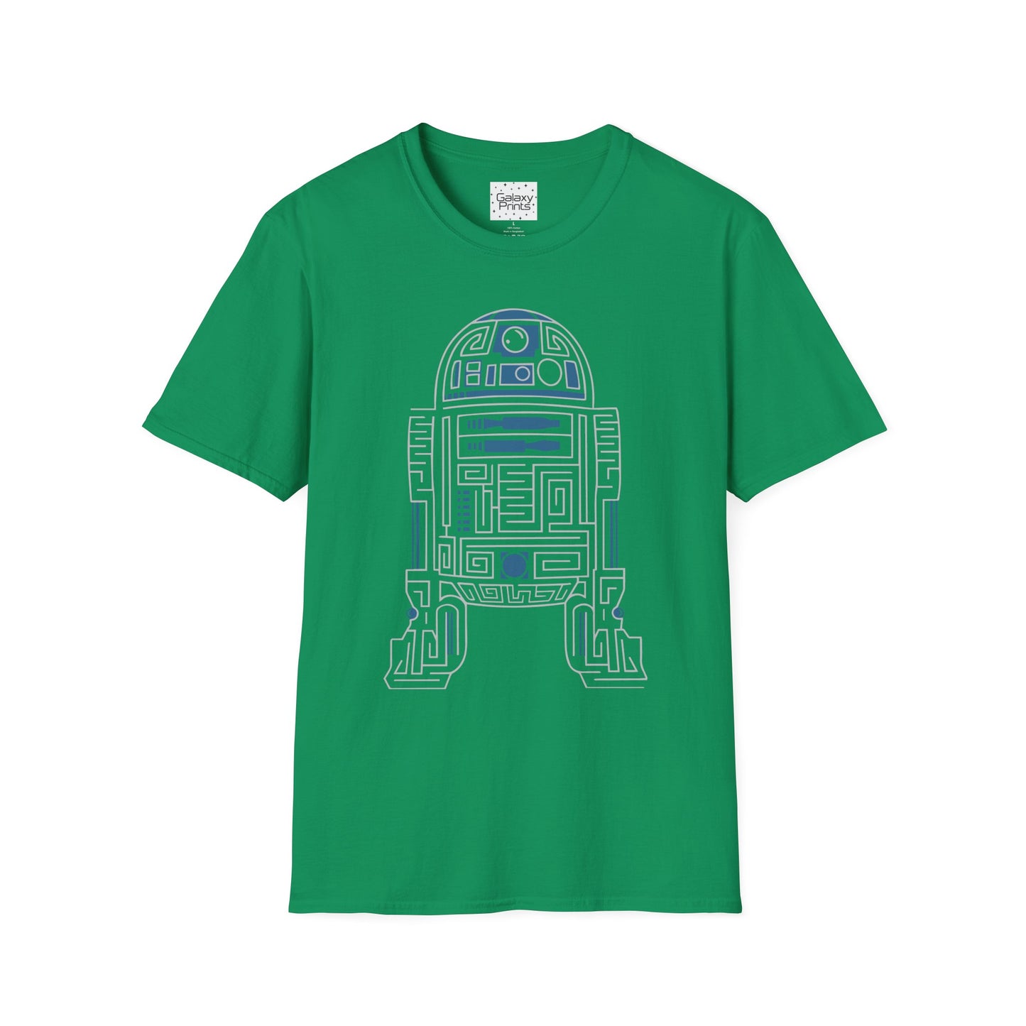 Star Wars Inspired Unisex T-Shirt - R2 D2 Digital Outline Framework Graphic Tee