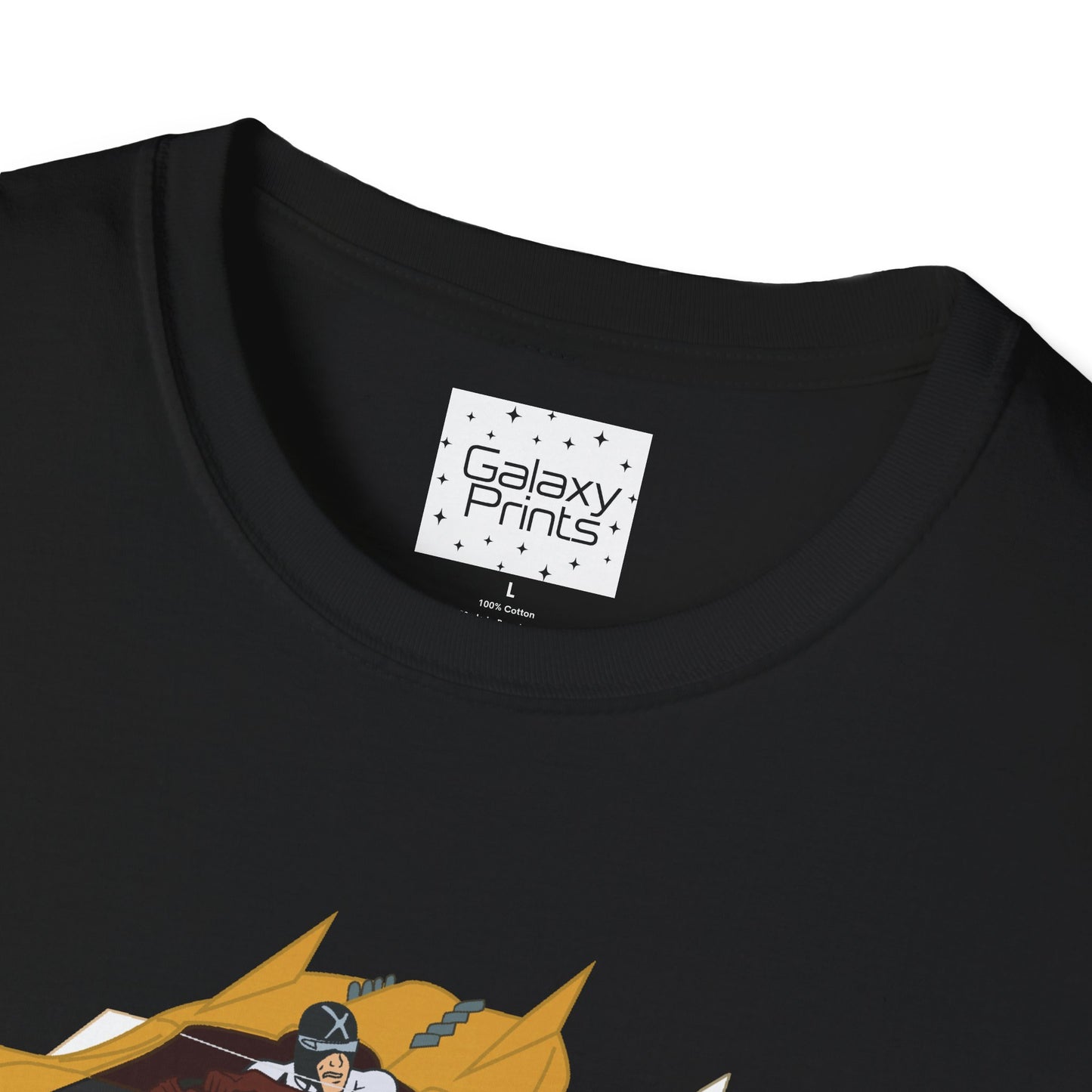Unisex T-Shirt - POP Culture - 'The MACH 5 and Racer X from the Cartoon SPEED RACER - Go Speed Racer, Go Speed Racer, Go Speed Racer, Goooo'