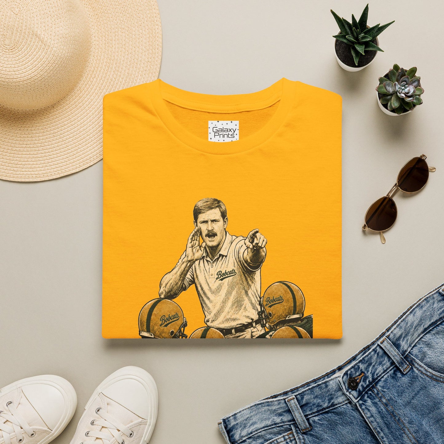 Lees-McRae College Bobcats Vintage Football T-Shirt — Coach Bryan "Don't Go MONDO" - Forever Undefeated