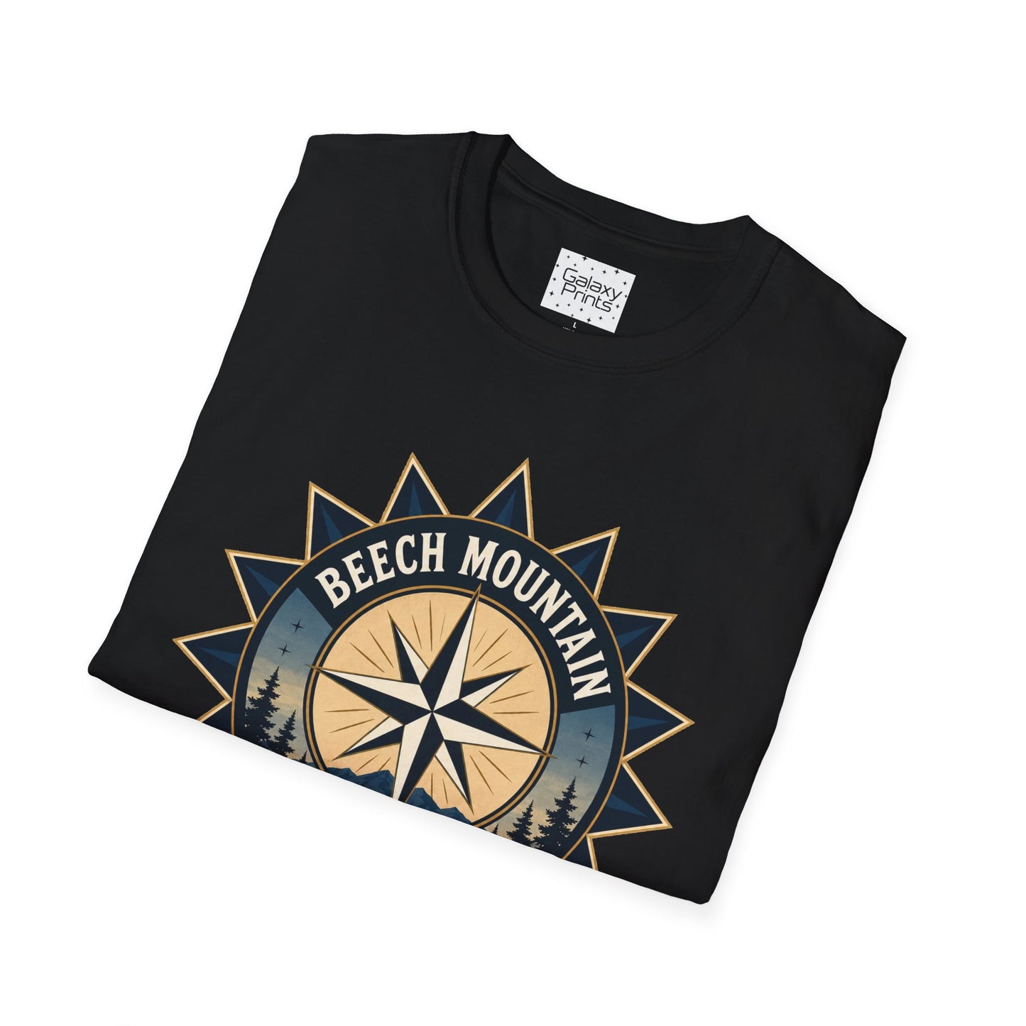 Beech Mountain Compass T-Shirt — Vintage NC 5506 ft Outdoor Tee