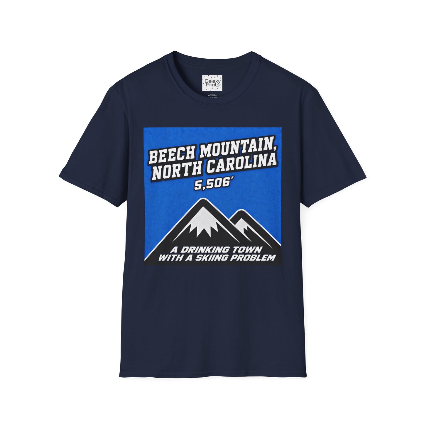 Beech Mountain North Carolina T-Shirt – 5,506' Drinking Town with Skiing Problem - Graphic Tee