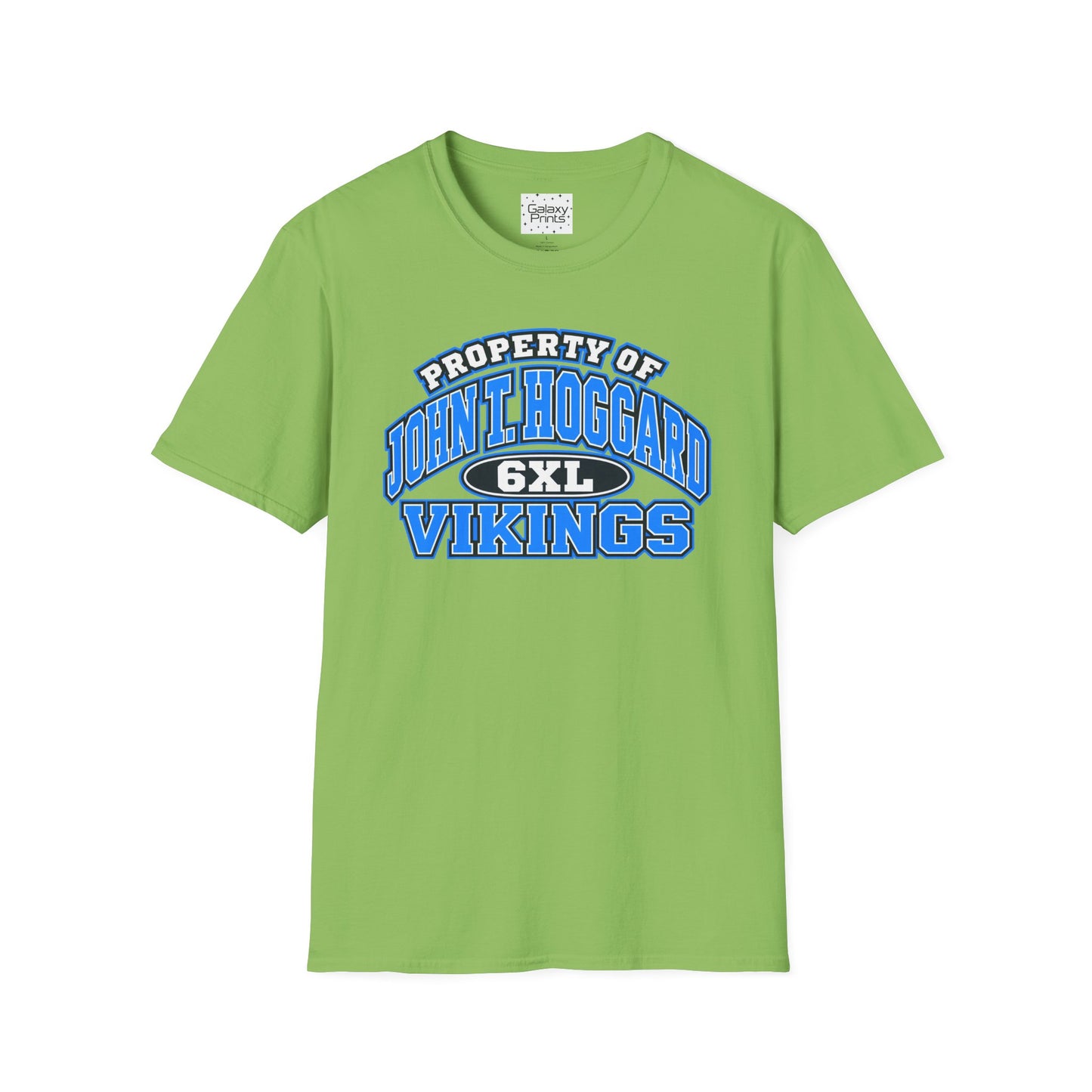 Property of JTH Vikings T‑Shirt 6XL — Viking in Power Circle back - Hoggard School Spirit Tee