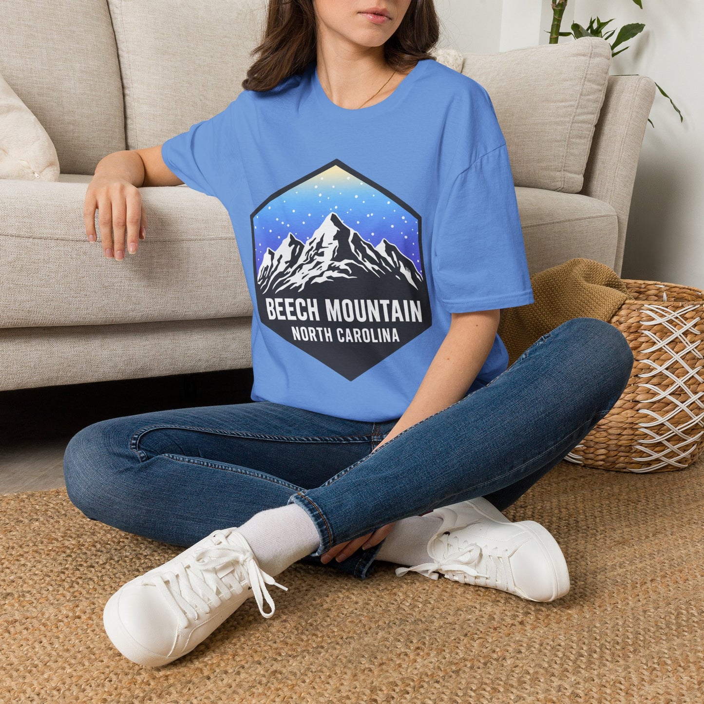 Mountain Blue Diamond T‑Shirt — Beech Mountain North Carolina Graphic Tee