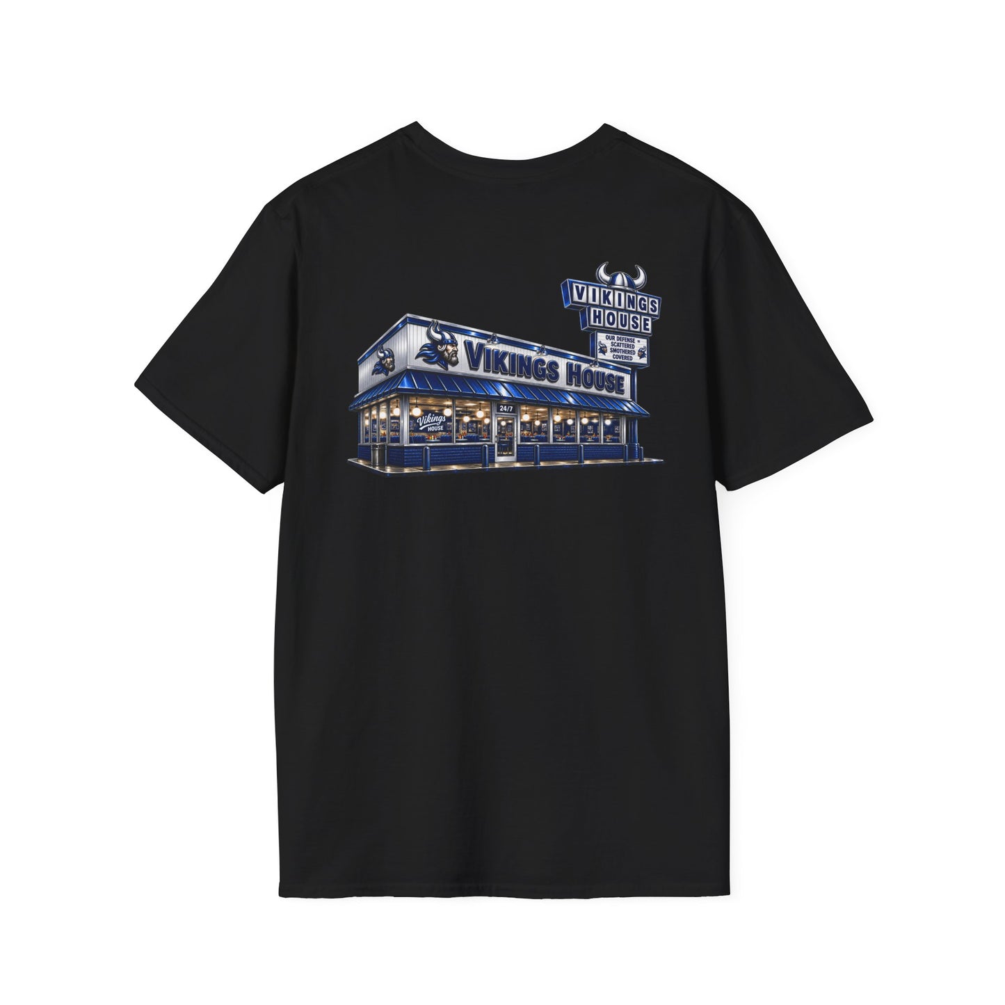 Vikings House - Getting Served — Hoggard School Spirit Tee - Scattered Smothered Covered