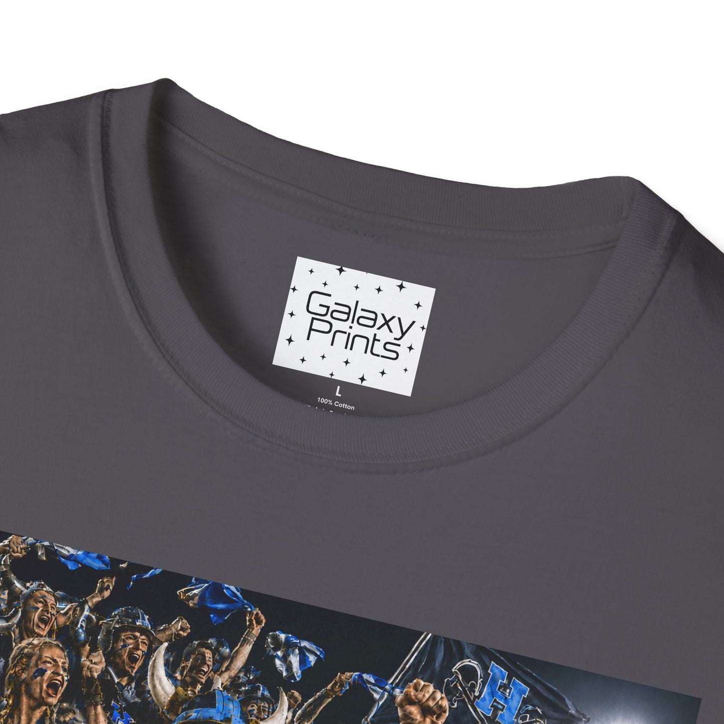 Viking Fans with #1 FAN T‑Shirt — '#1 FAN leading the fight' Graphic Tee - Viking crowd