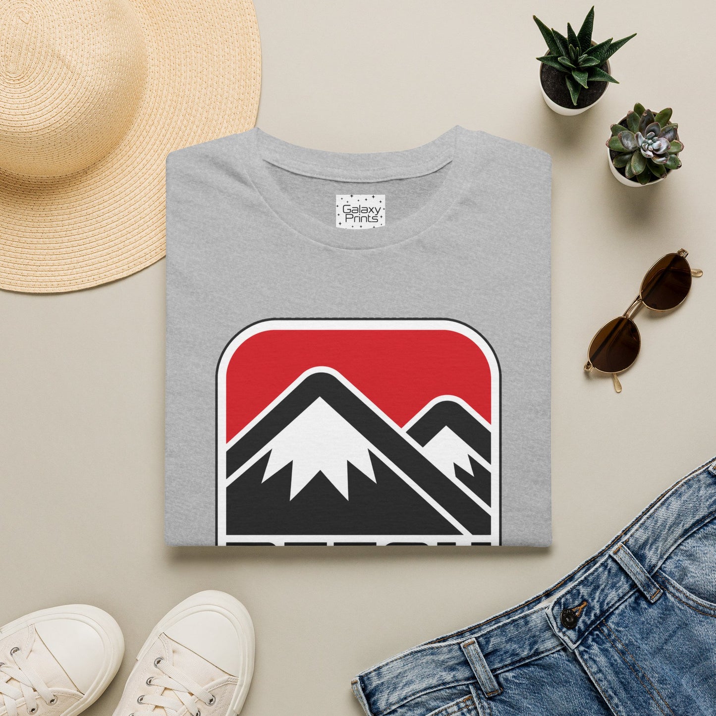 Ski Patrol Beech Mountain Retro T-Shirt — Beech Mountain Ski Patrol with Mountains on the back- logo Tee