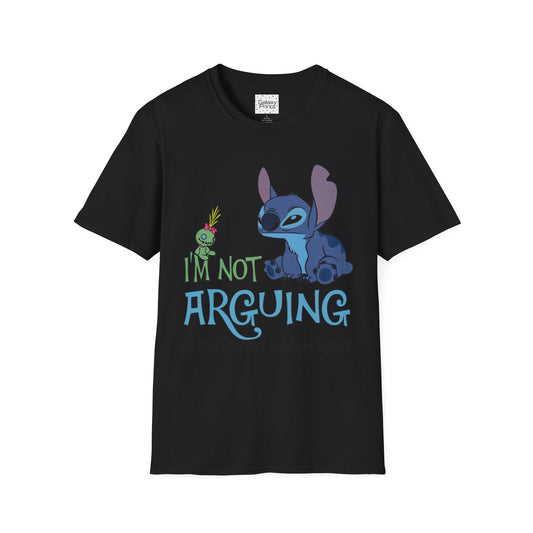 Unisex T-Shirt - Disney Inspired - 'Stich Not Arguing'