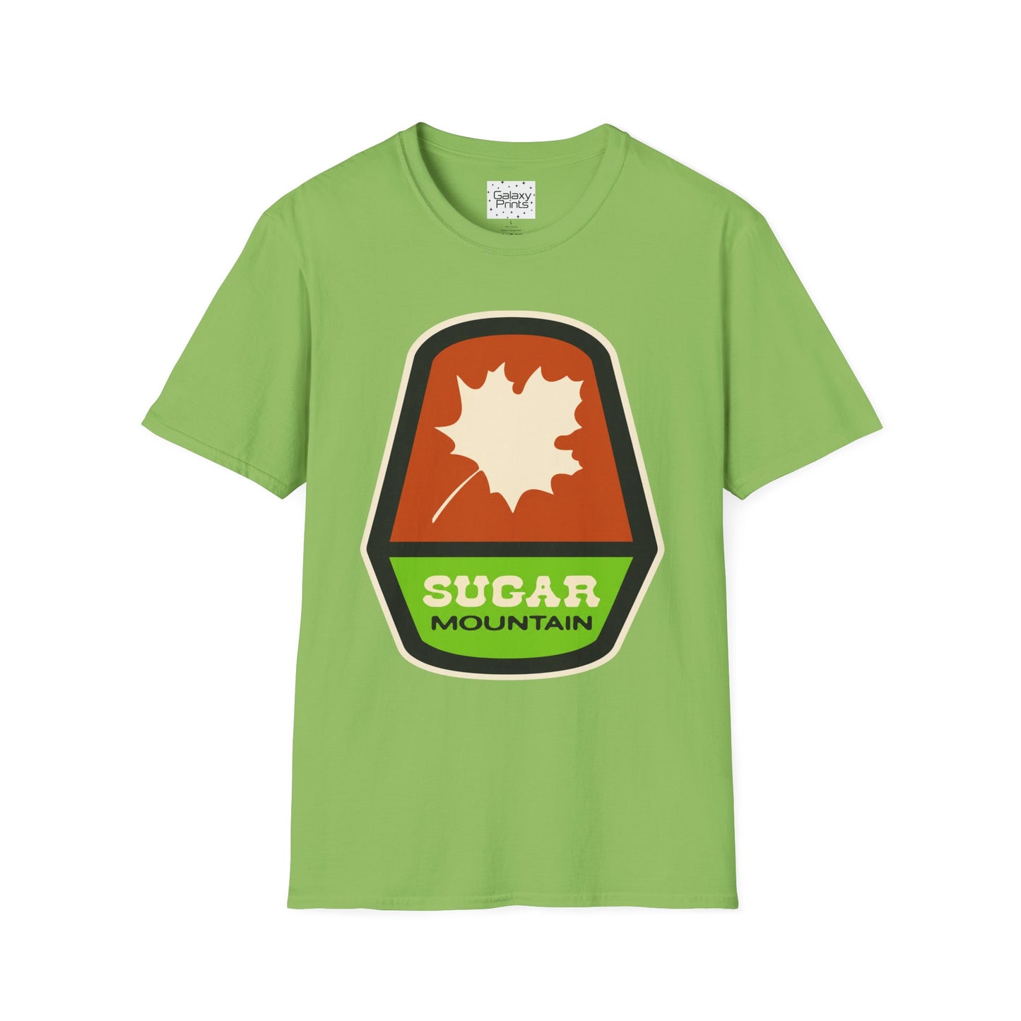 Sugar Mountain Ski Maple Leaf T-Shirt - Retro Throw Back to the 80's