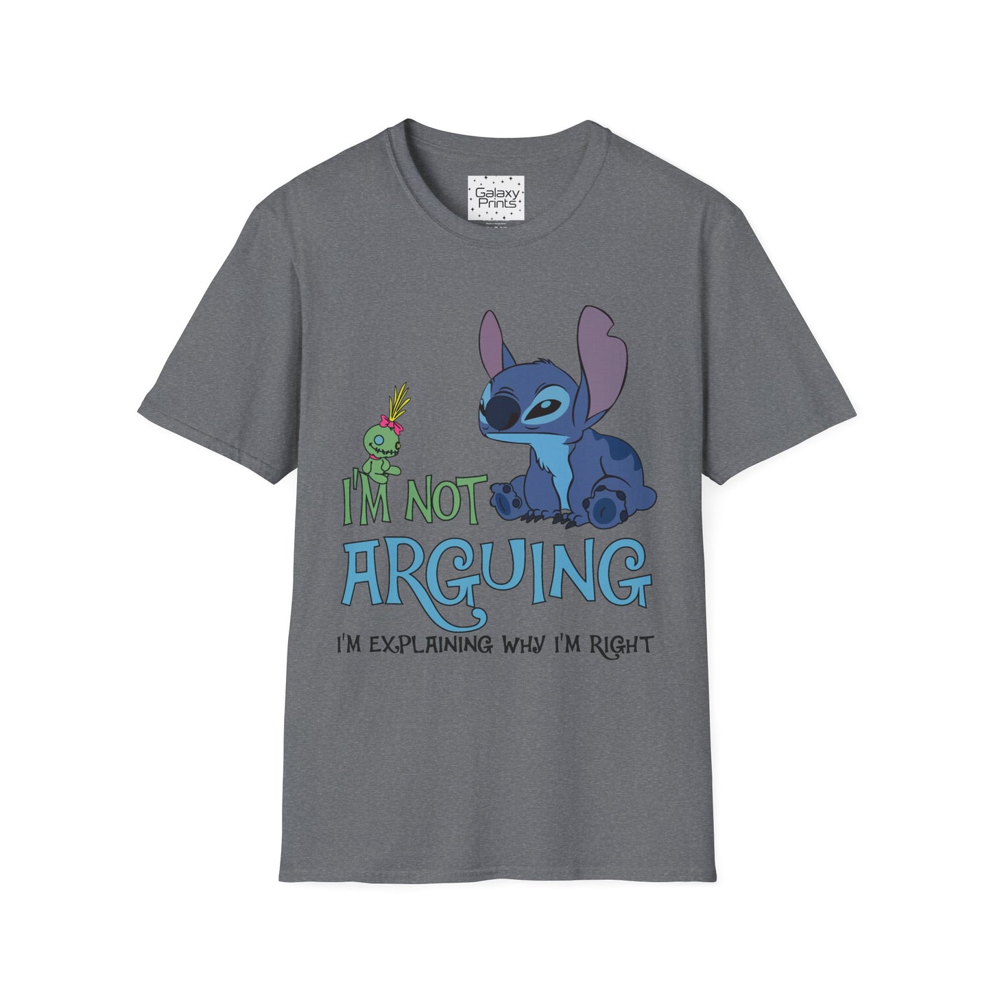 Unisex T-Shirt - Disney Inspired - 'Stich Not Arguing'