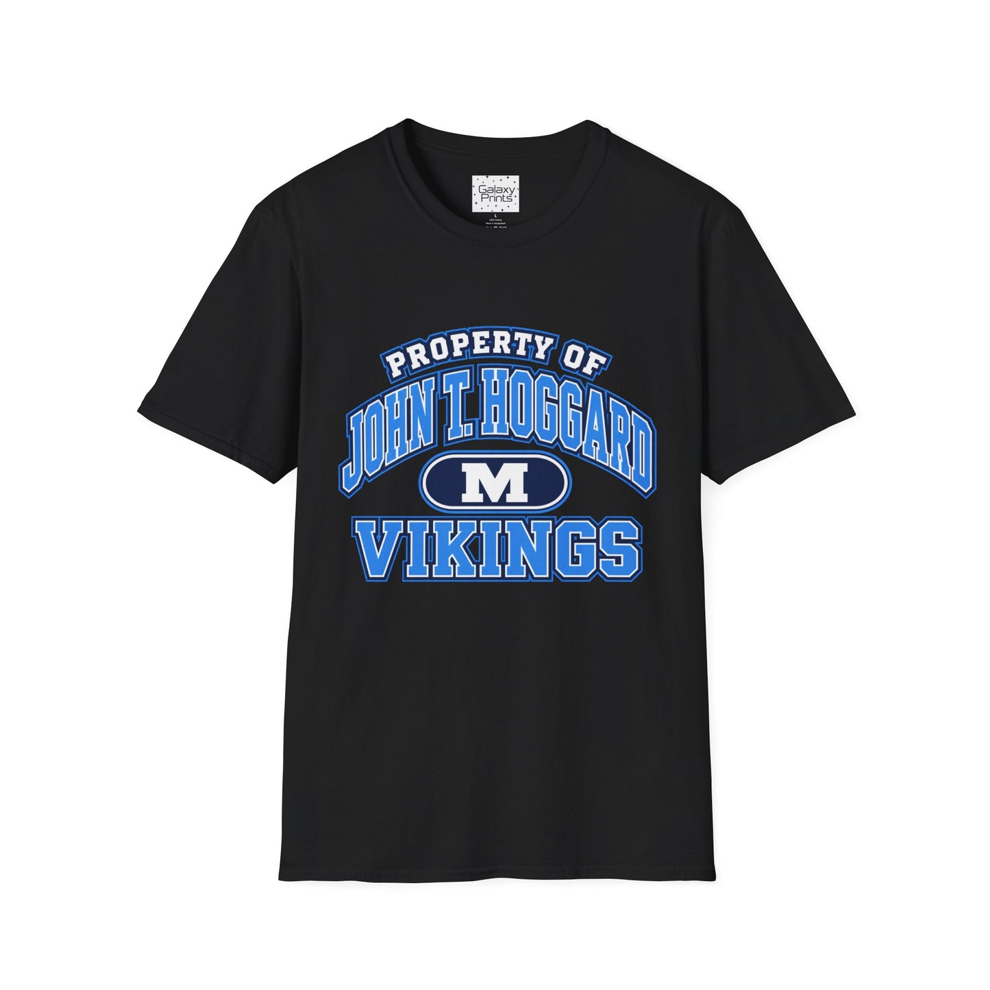 Property of JTH Vikings T‑Shirt M — Viking in Power Circle back - Hoggard School Spirit Tee
