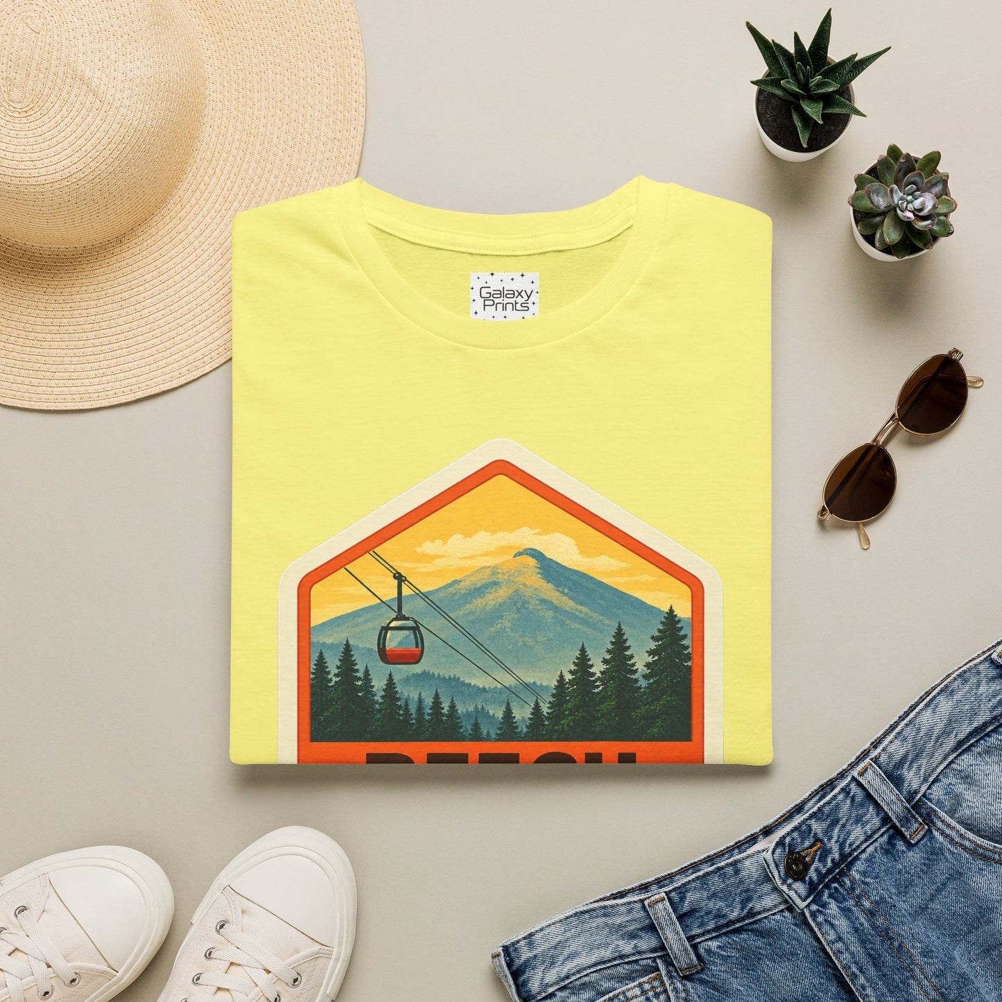Beech Mountain NC Graphic T-Shirt Diamond — Mountain Ski Lift Vintage look