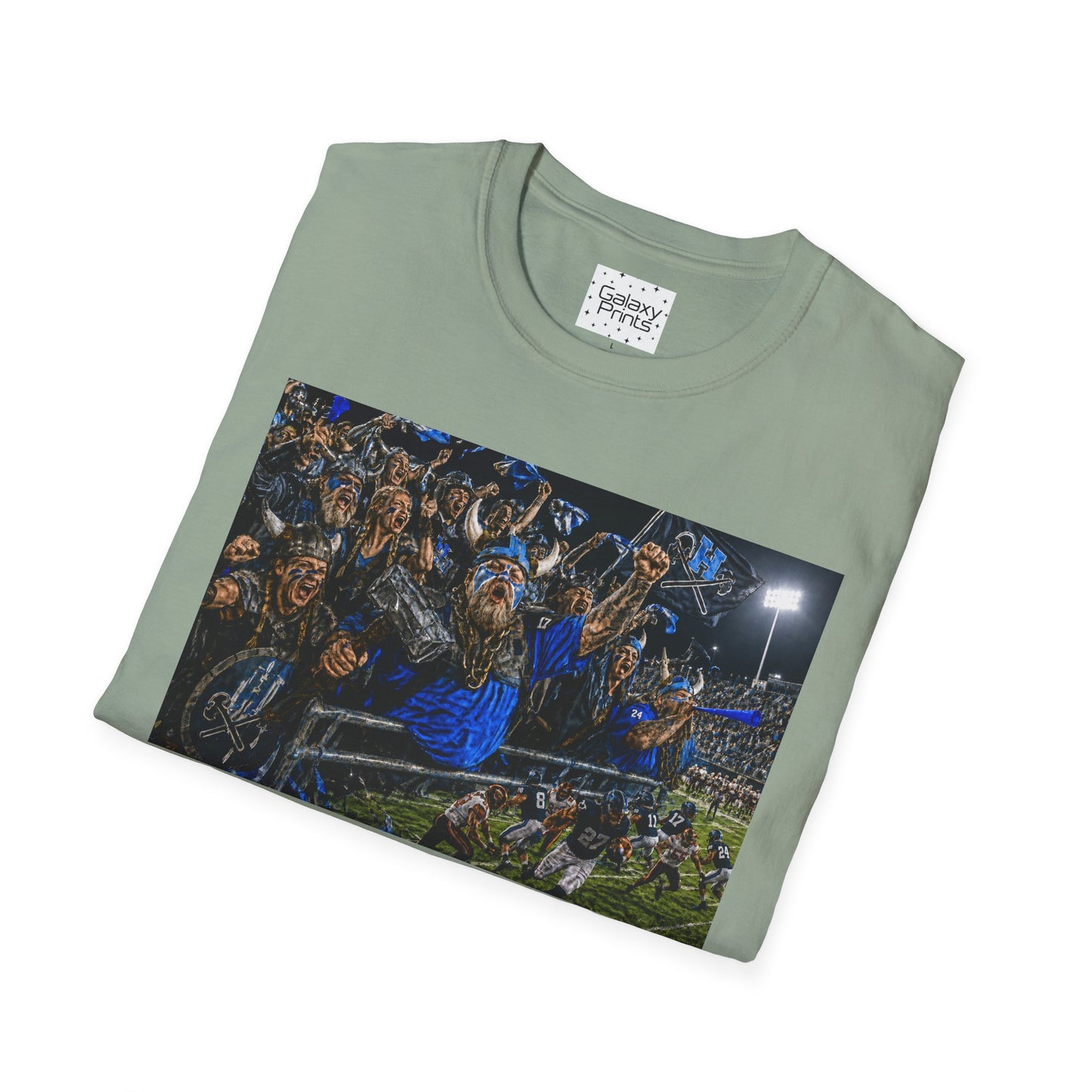 Viking Fans with #1 FAN T‑Shirt — '#1 FAN leading the fight' Graphic Tee - Viking crowd