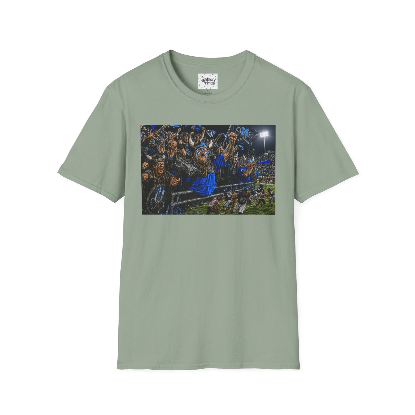Viking Fans with #1 FAN T‑Shirt — '#1 FAN leading the fight' Graphic Tee - Viking crowd