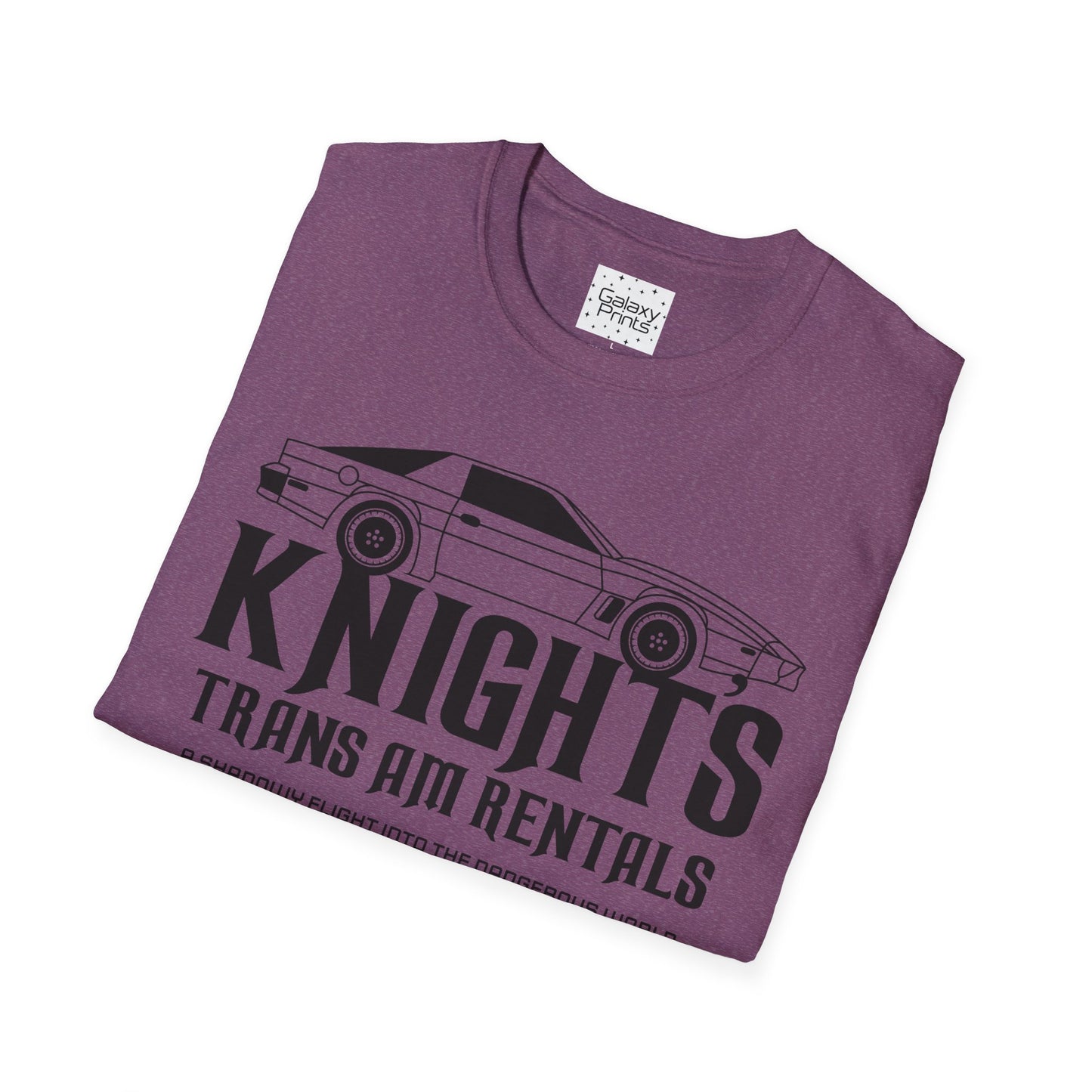 Unisex T-Shirt - POP Culture - 'From the Hit TV Show NIGHTRIDER it's KITT Car with KNIGHT's Trans Am Rentals'