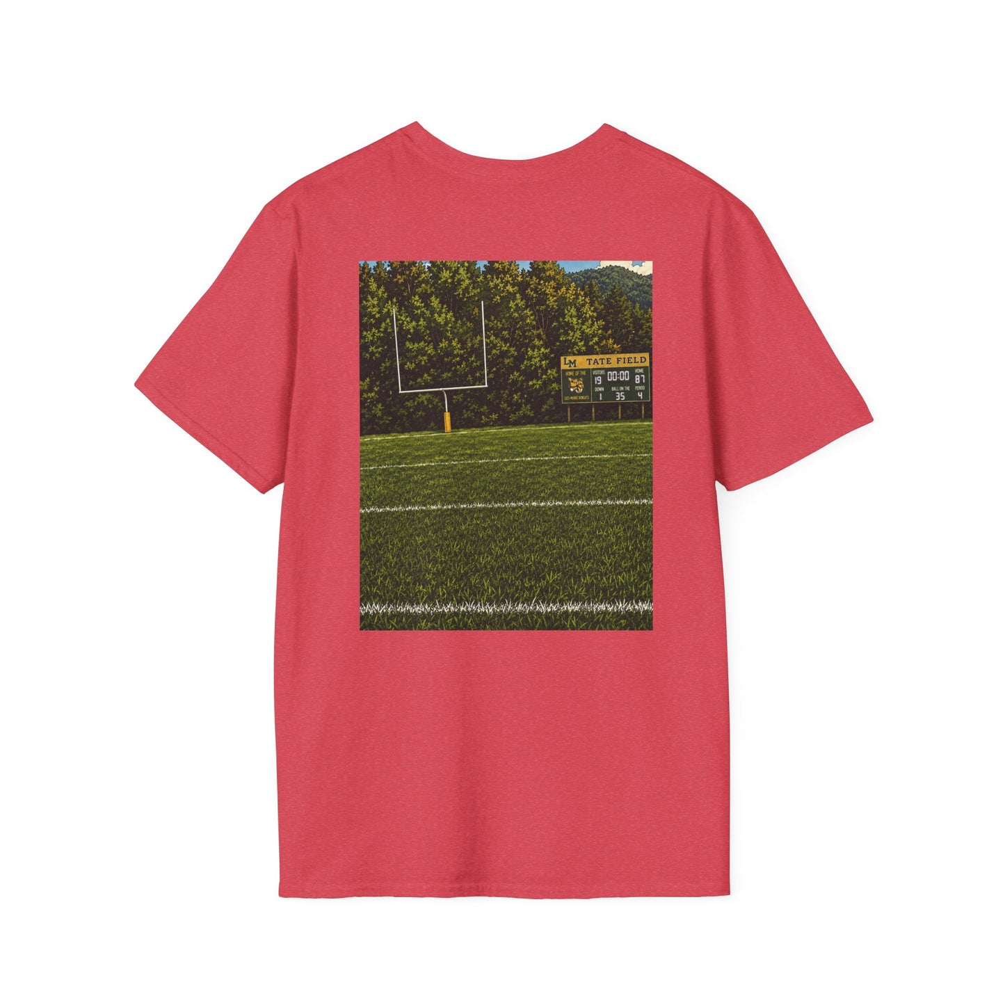 Tate Football Field Photo T-Shirt — Vintage LMC Football Graphic Tee