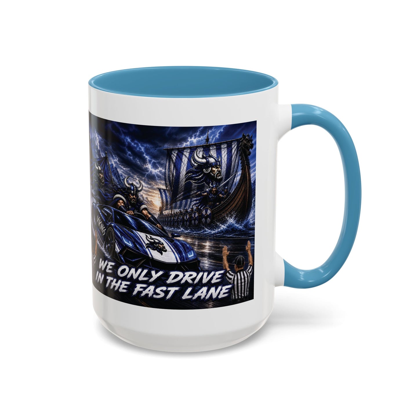 Hoggard Vikings Stylish Accent Coffee Mug  "Race to another Ship" and "Dive in the fast lane"- Perfect for Daily Brew & Gifts