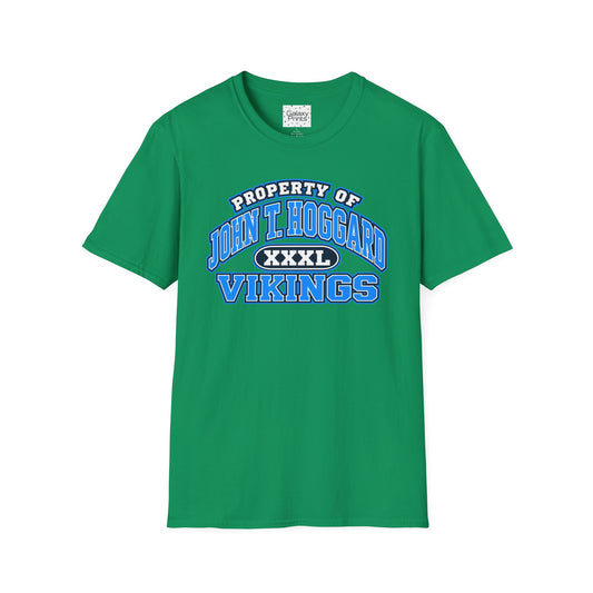 Property of JTH Vikings T‑Shirt  XXXL — Viking in Power Circle back - Hoggard School Spirit Tee